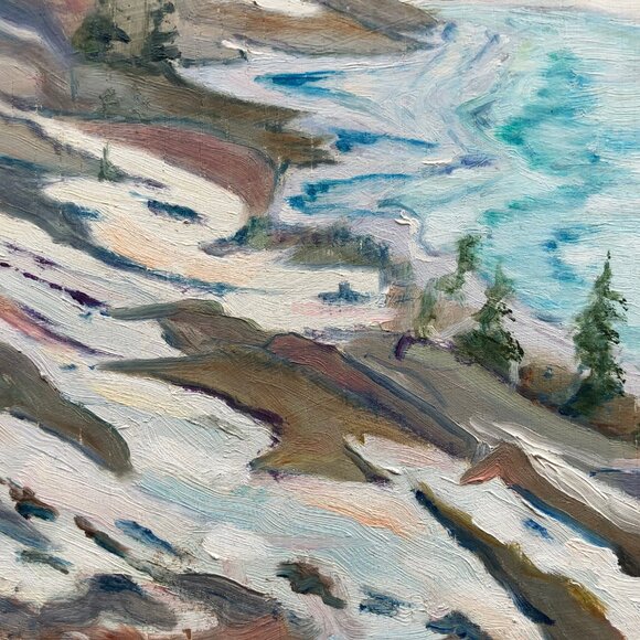 Oil Painting  of Winter North Channel by J.D. Murphy 2003 - Picture 2 of 4